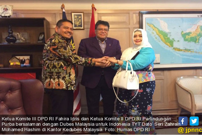 Merah Putih Terpasang Terbalik, DPD RI Sambangi Kedubes Malaysia